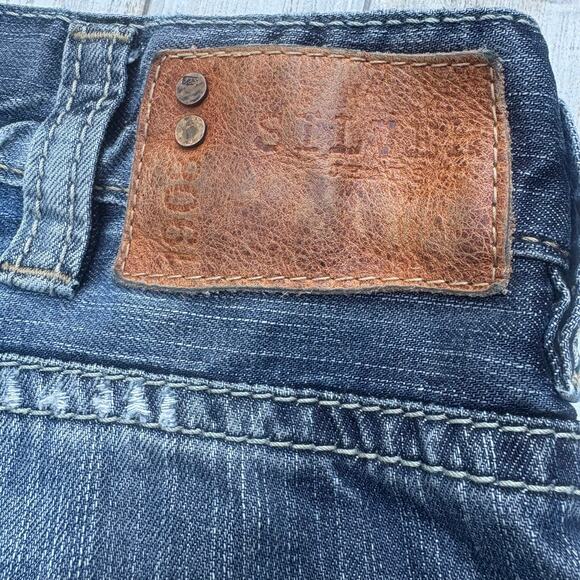 Silver Bootcut Jeans 34x36 925 Series Zac Y2K Faded Western Med Wash Mid Rise - Picture 6 of 16
